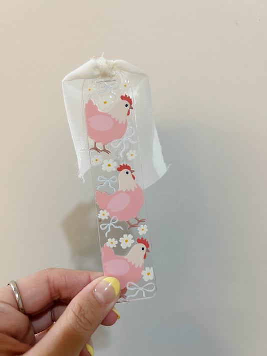 Coquette Chicken Acrylic Bookmark
