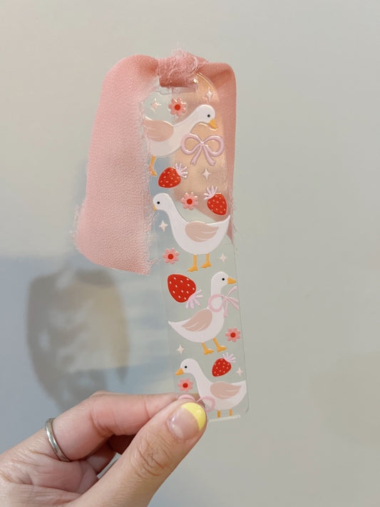 Coquette Goose Acrylic Bookmark