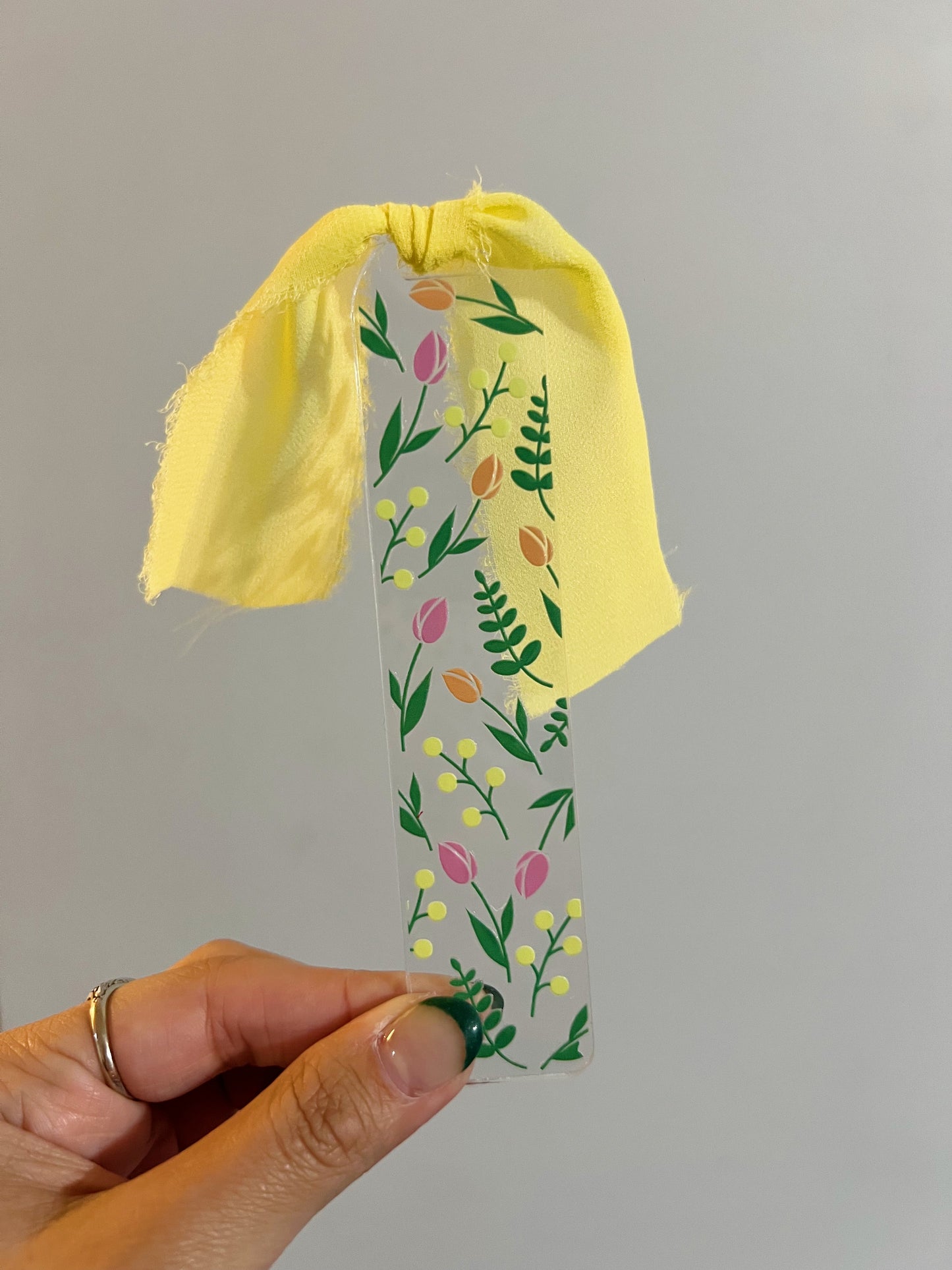 Spring Tulips Acrylic Bookmark