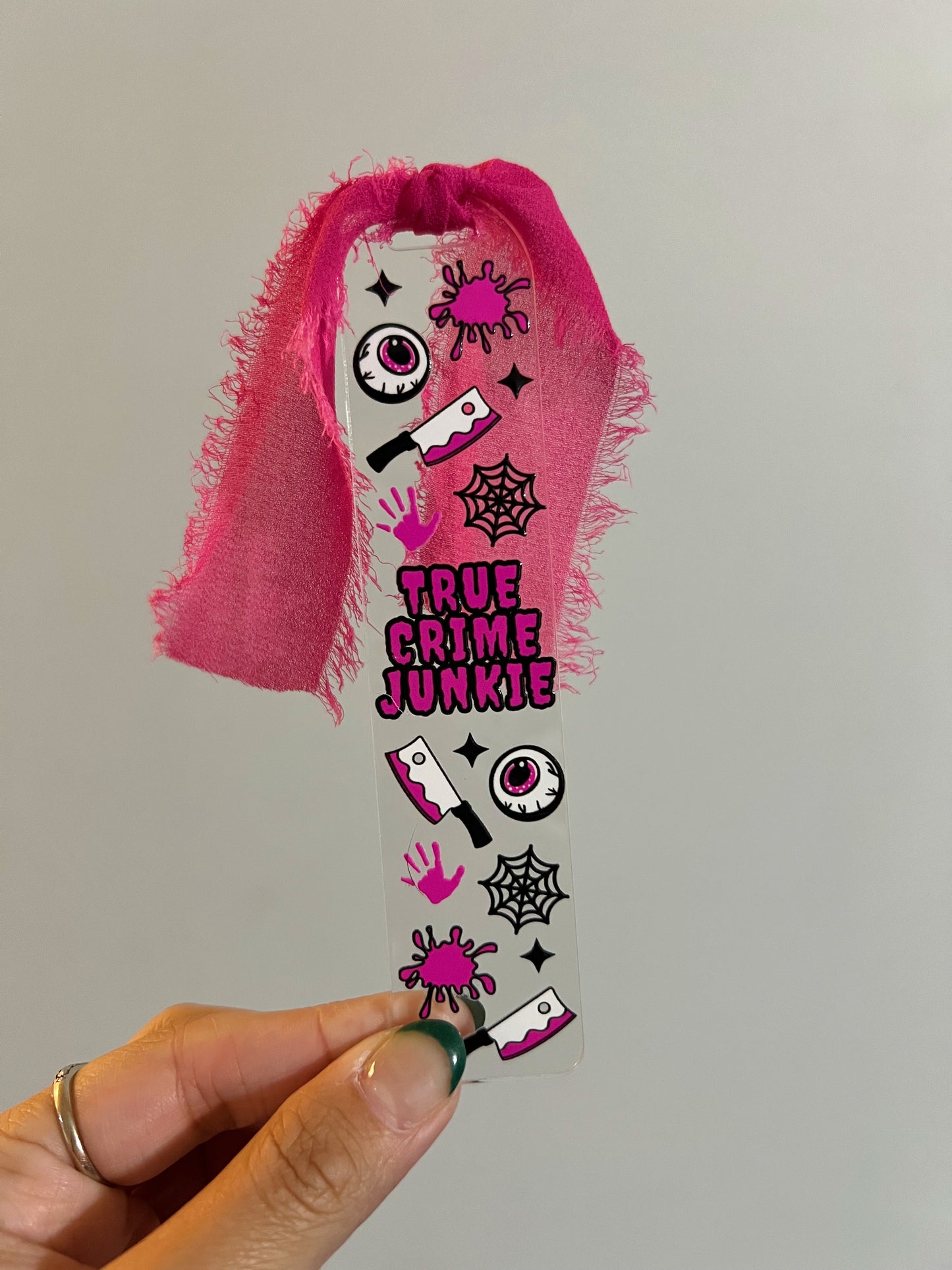 True Crime Junkie Acrylic Bookmark