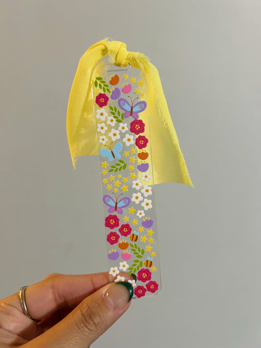 Spring Garden Acrylic Bookmark
