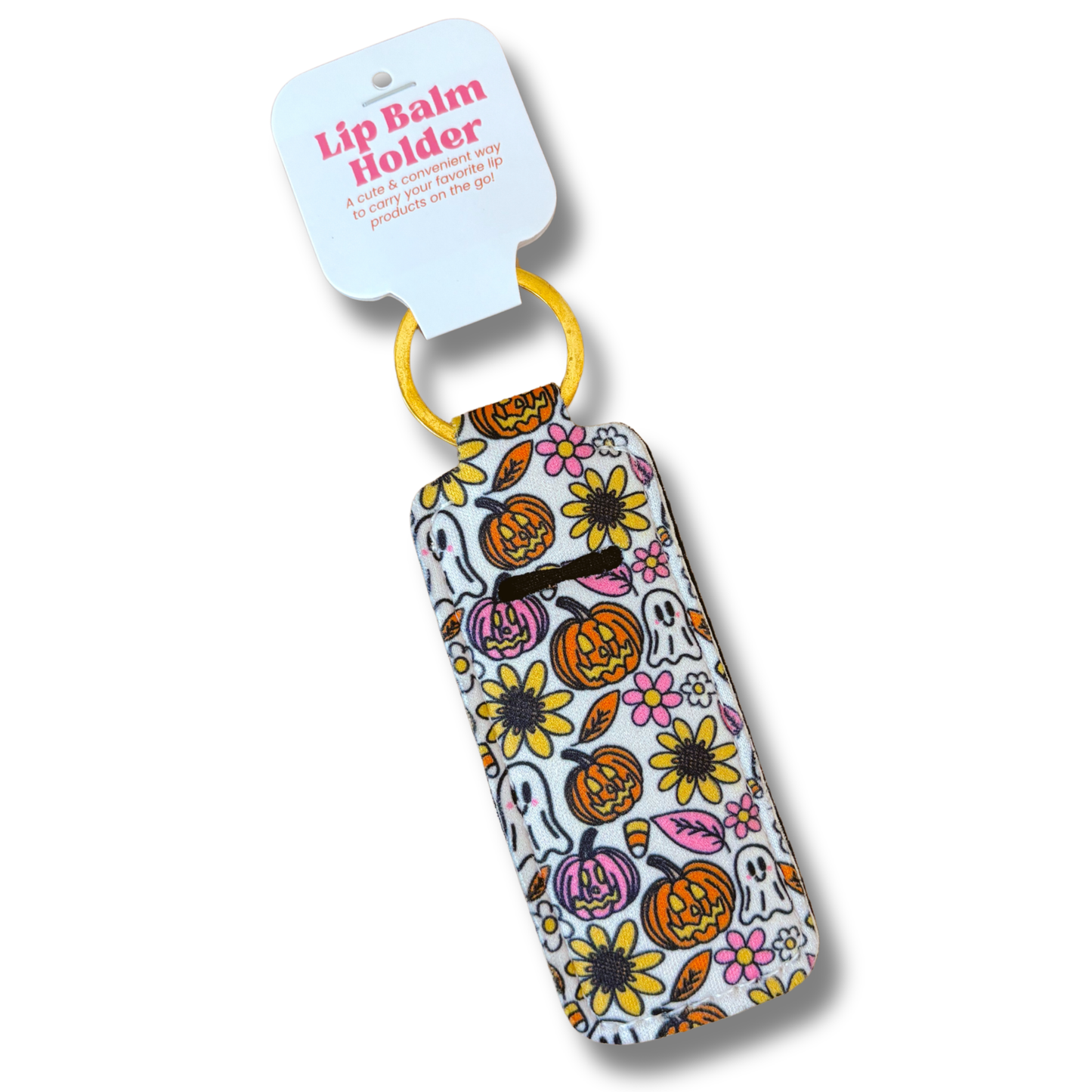 Spooky Doodle Lip Balm Keychain Holder