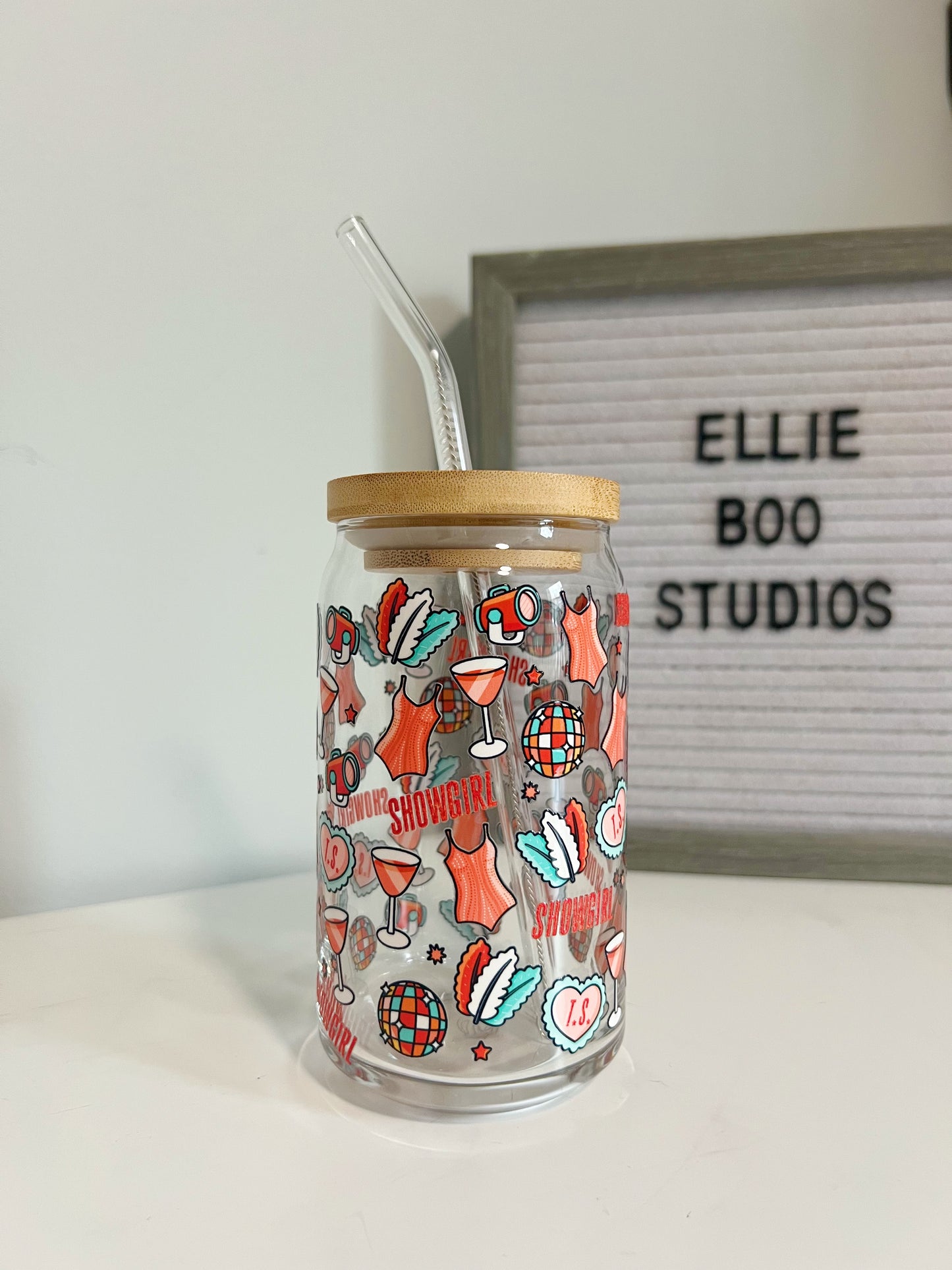 16oz Showgirl Glass Can Cup