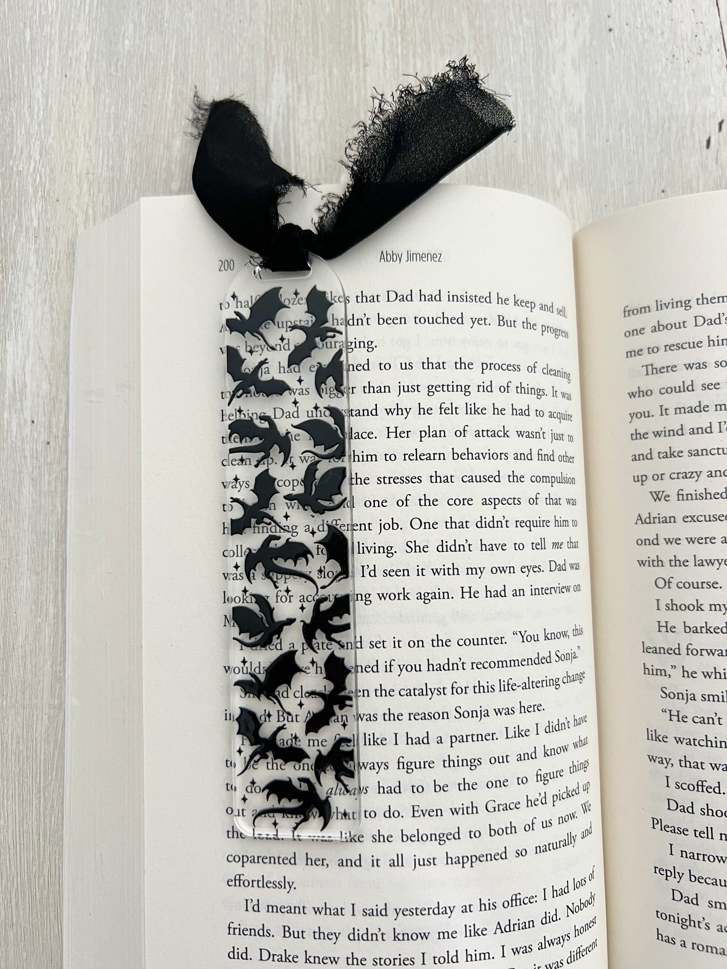 Black Dragon Acrylic Bookmark