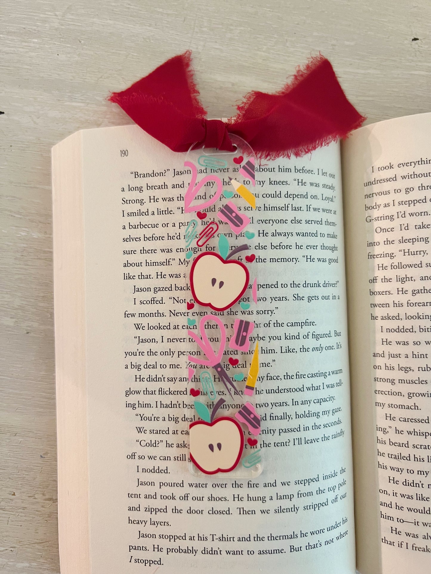 School Apple Acrylic Bookmark