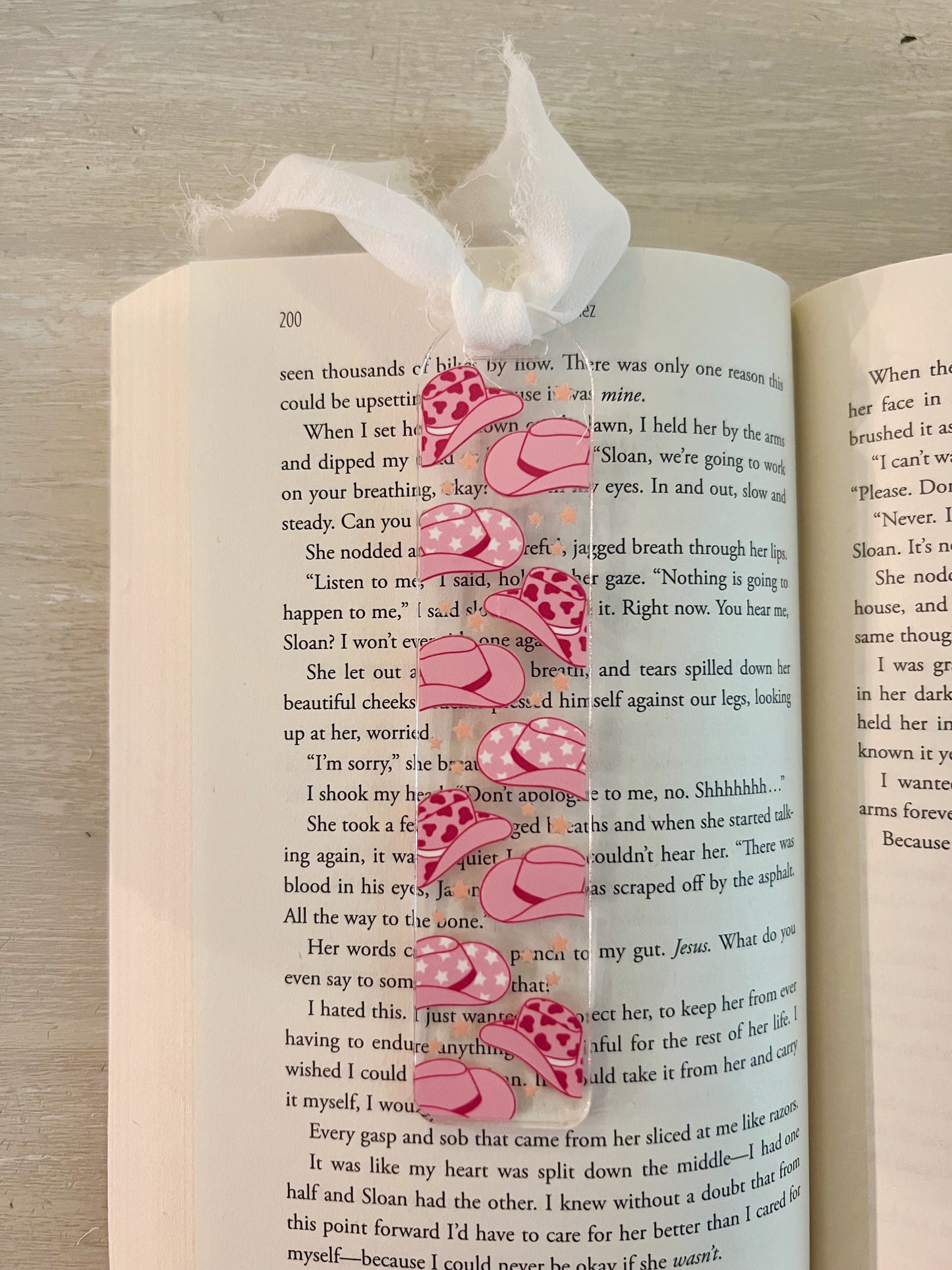 Pink Cowgirl Hat Acrylic Bookmark