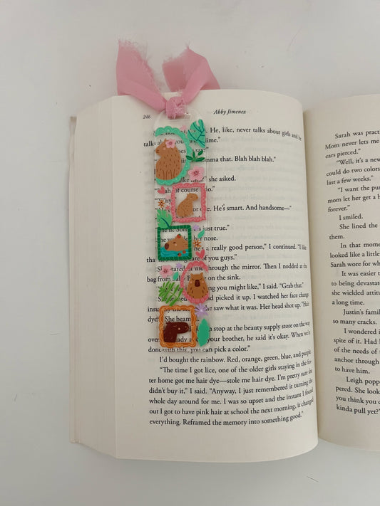 Cutie Capybaras Acrylic Bookmark