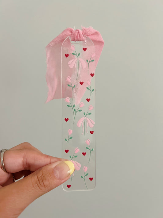 Coquette Tulips Acrylic Bookmark