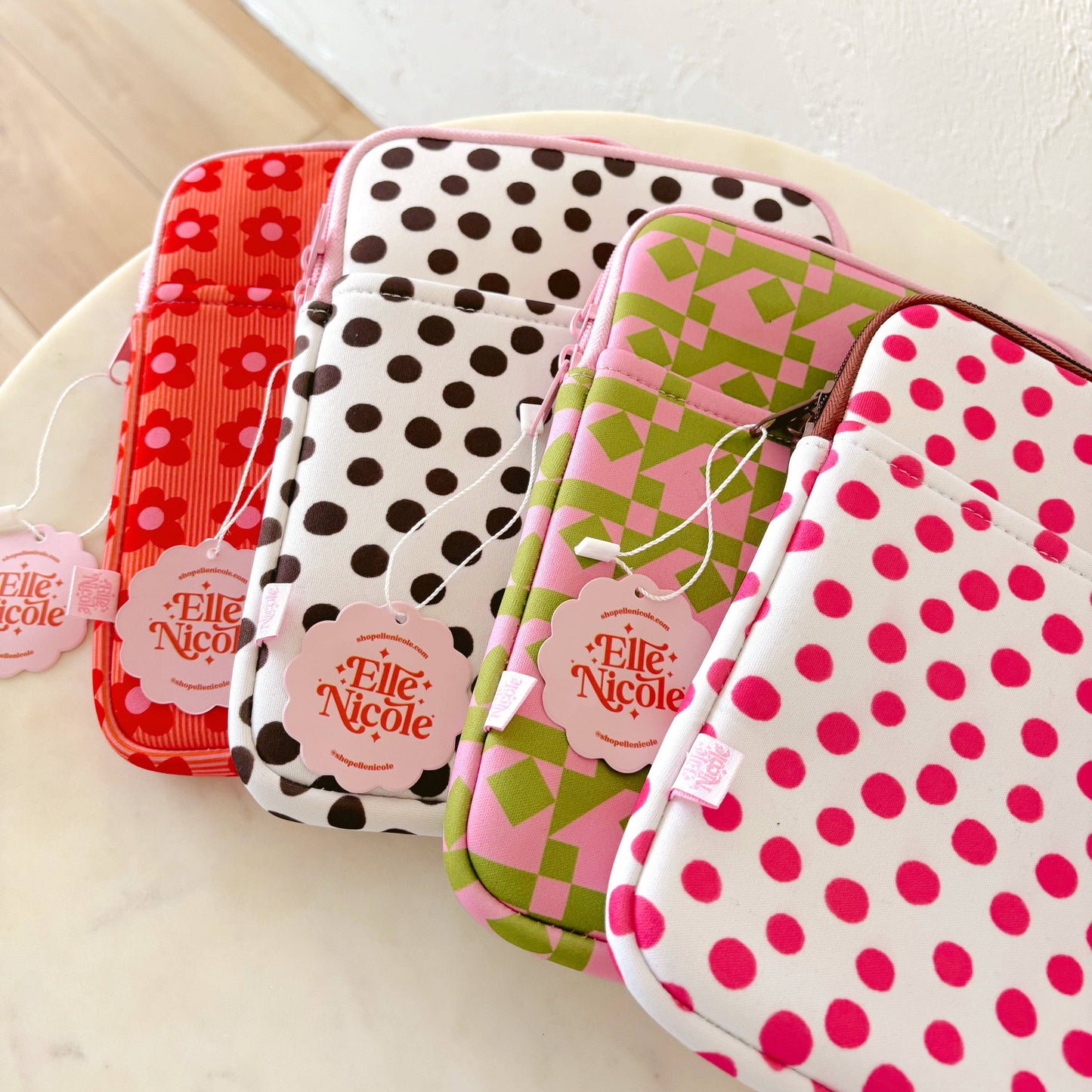 Brown Polka Dots E-reader / Tablet Sleeve