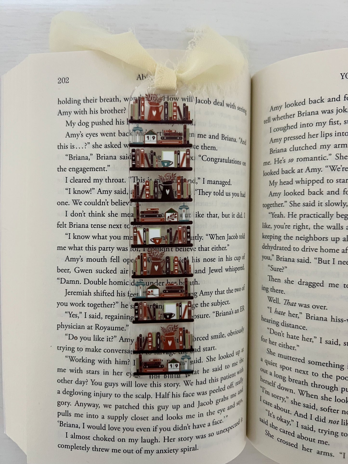 Brown Bookshelf Acrylic Bookmark
