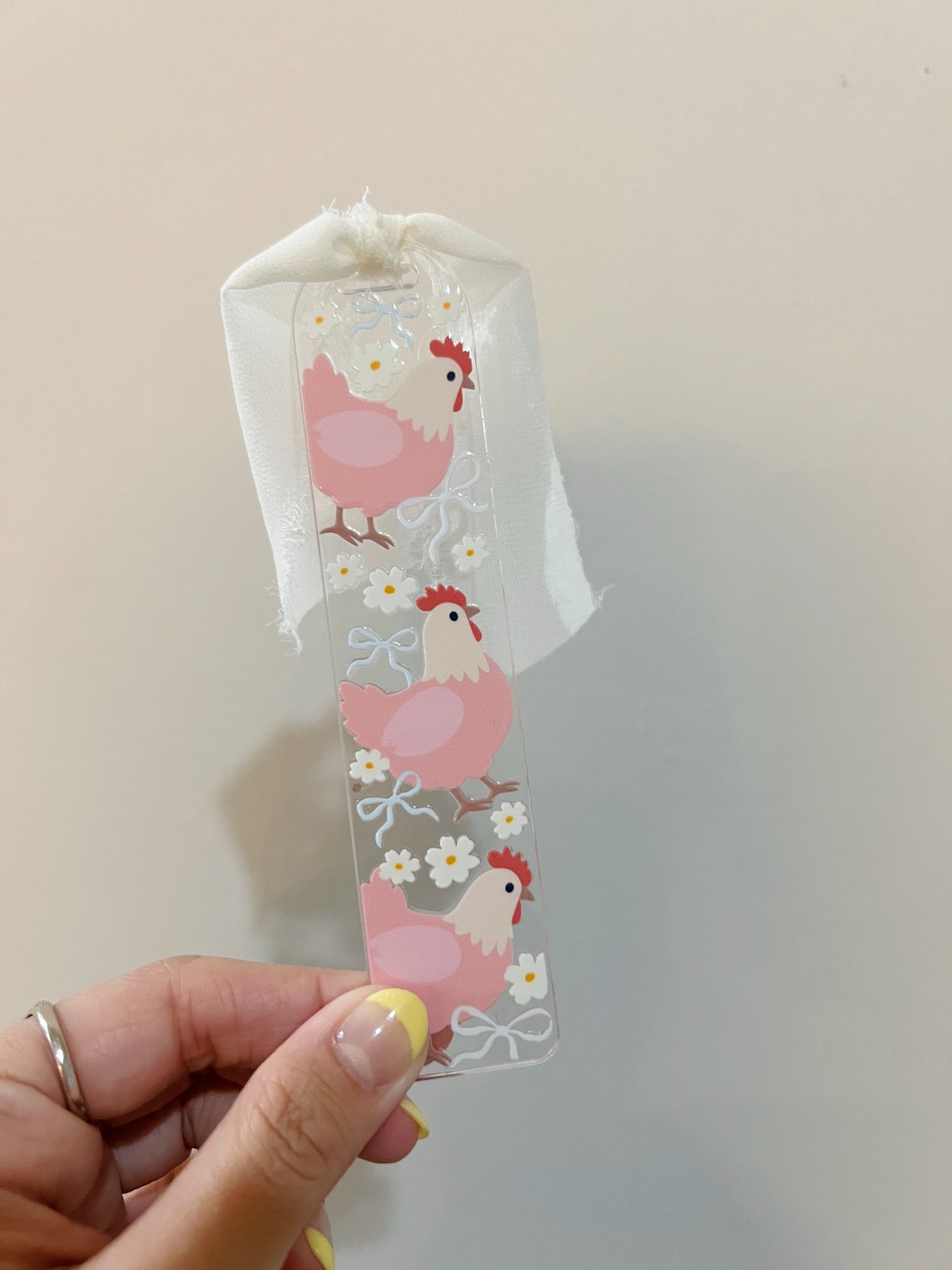 Coquette Chicken Acrylic Bookmark