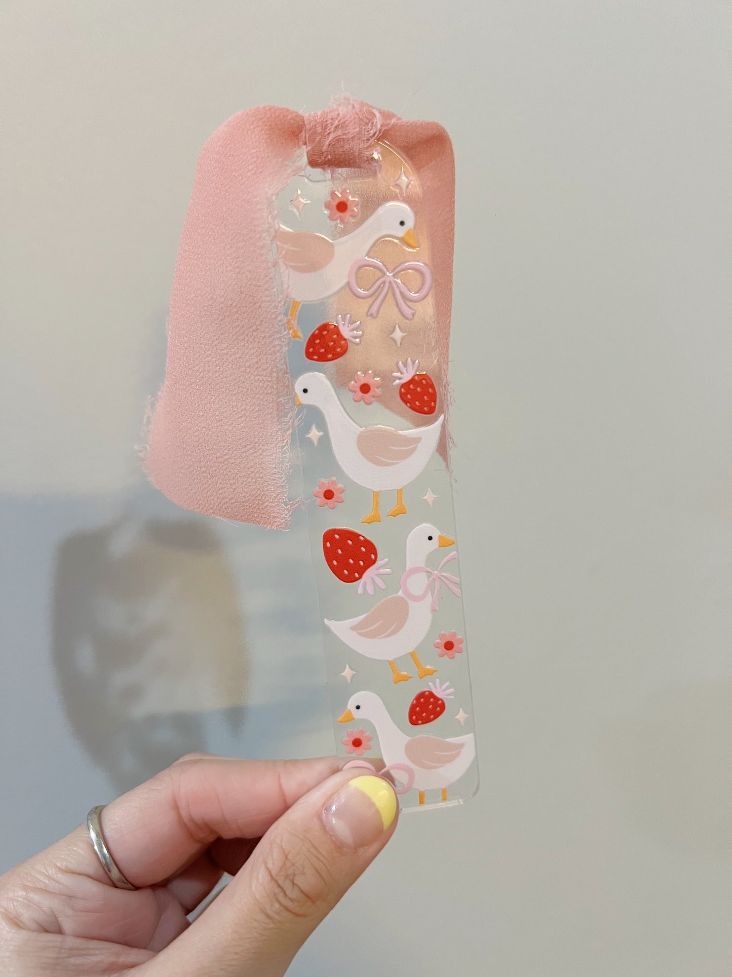 Coquette Goose Acrylic Bookmark