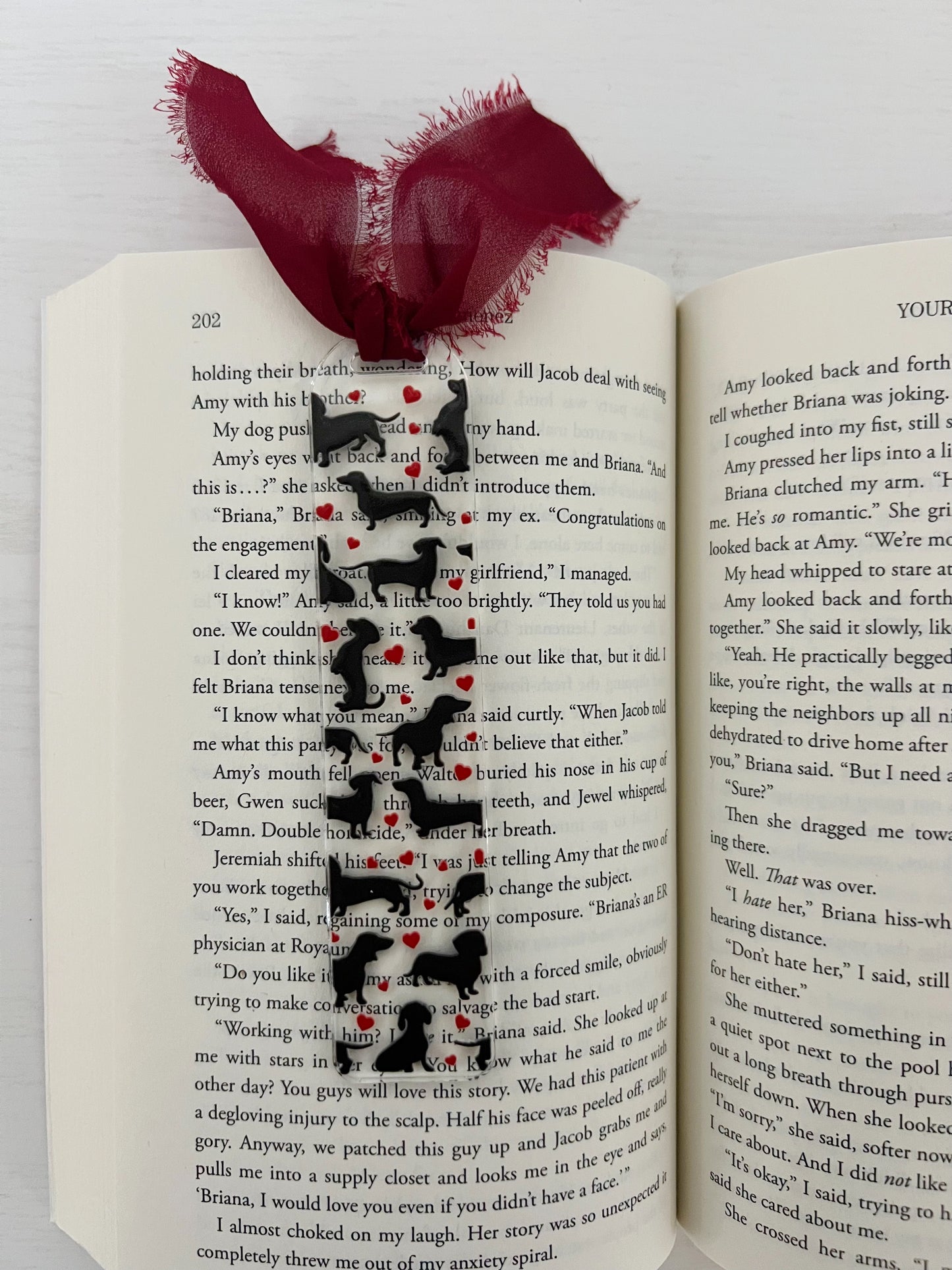 Dachshund Love Acrylic Bookmark