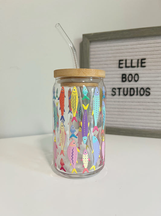16oz Sardines Glass Can Cup
