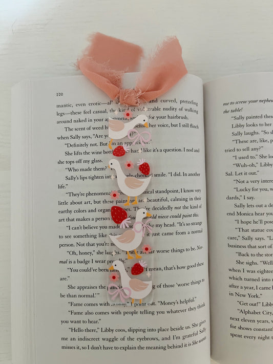 Coquette Goose Acrylic Bookmark