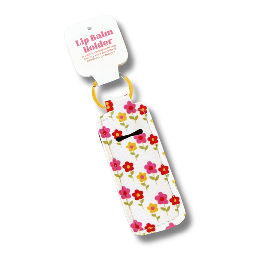 Mod Floral Lip Balm Keychain Holder