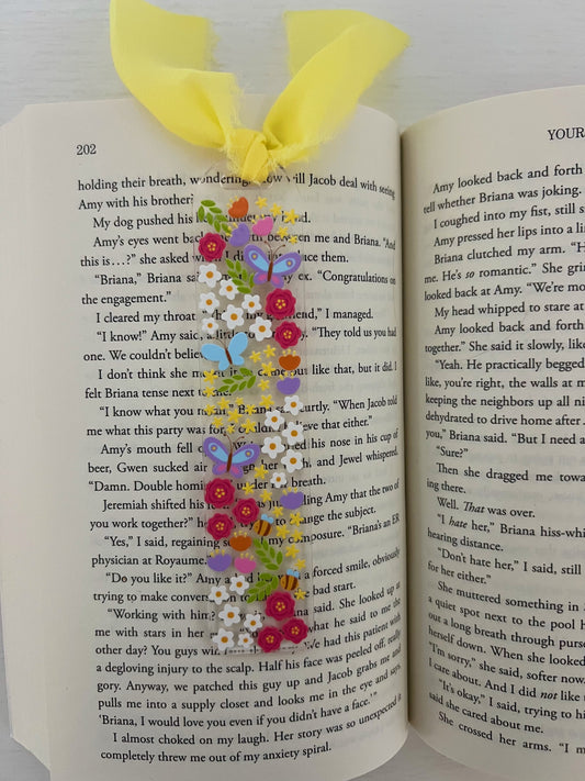 Spring Garden Acrylic Bookmark
