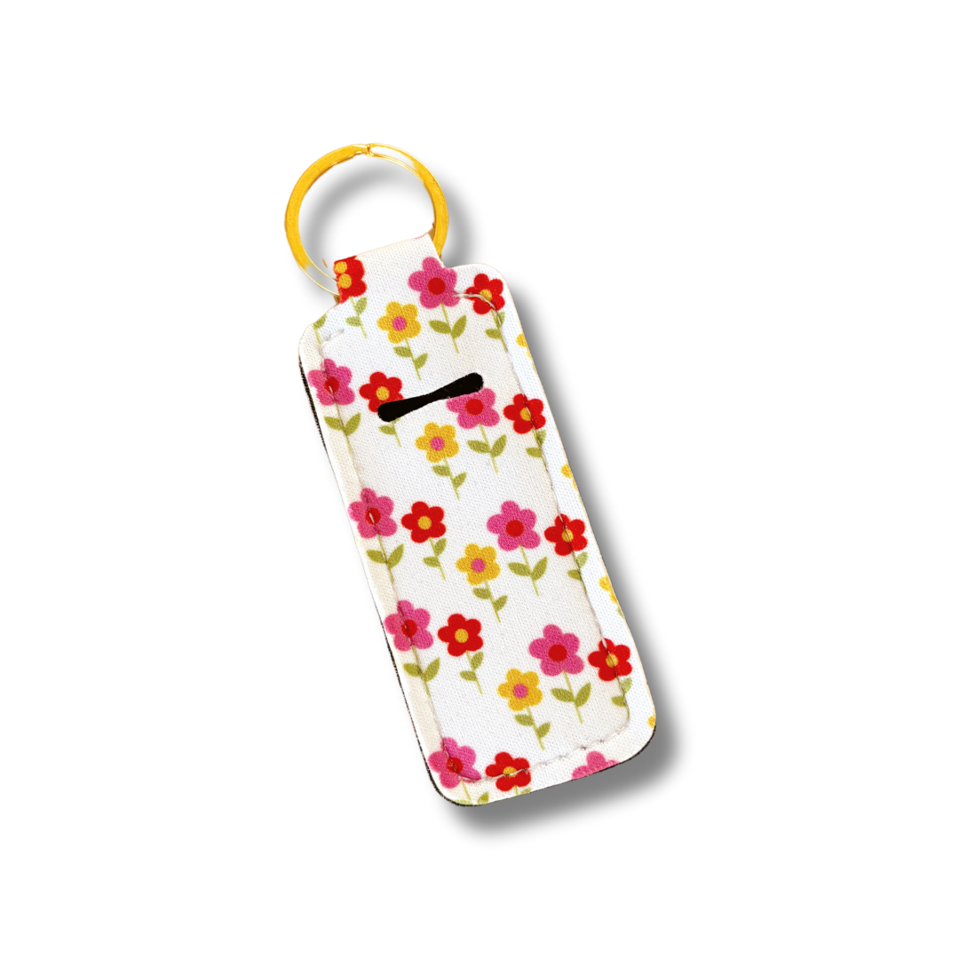 Mod Floral Lip Balm Keychain Holder