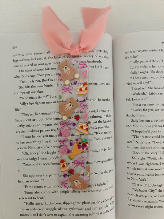 Strawberry Bear Acrylic Bookmark