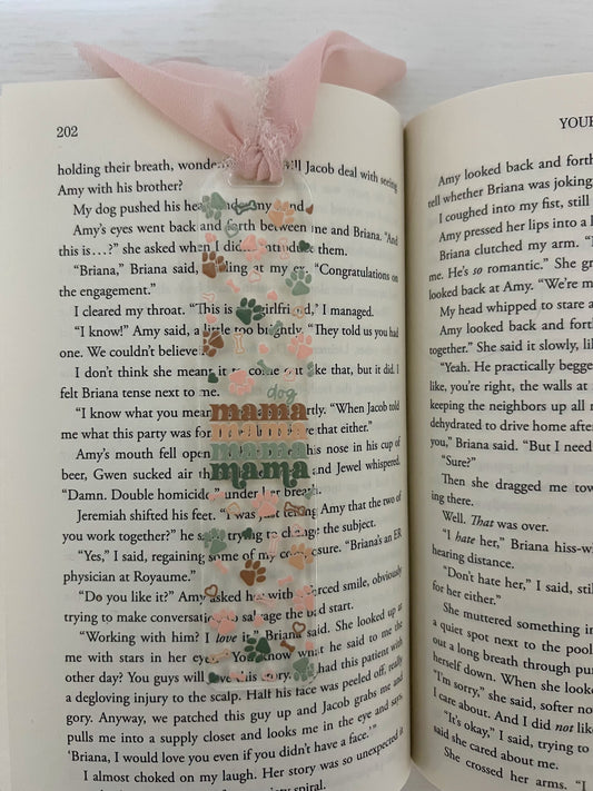 Dog Mama Acrylic Bookmark