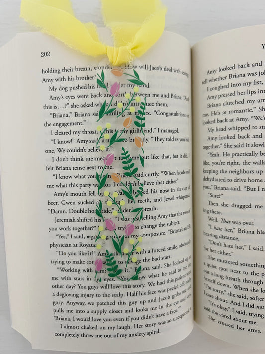 Spring Tulips Acrylic Bookmark