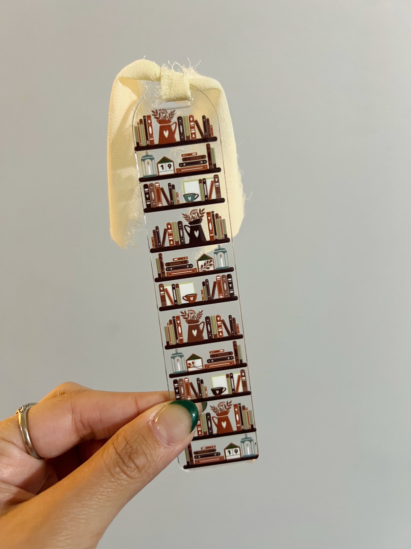 Brown Bookshelf Acrylic Bookmark