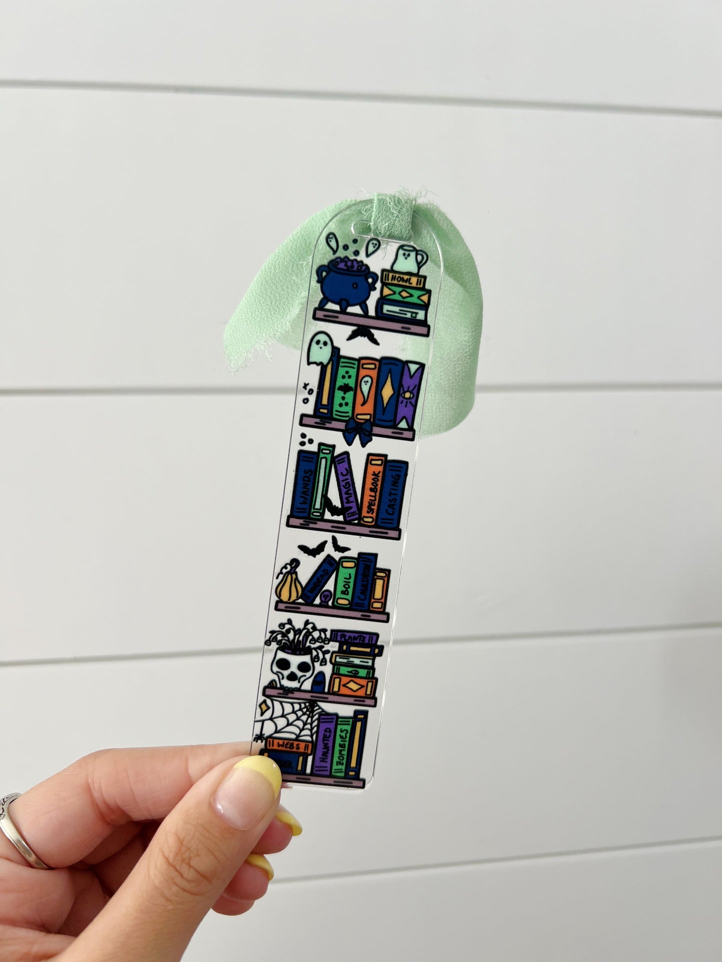 Spooky Library Acrylic Bookmark