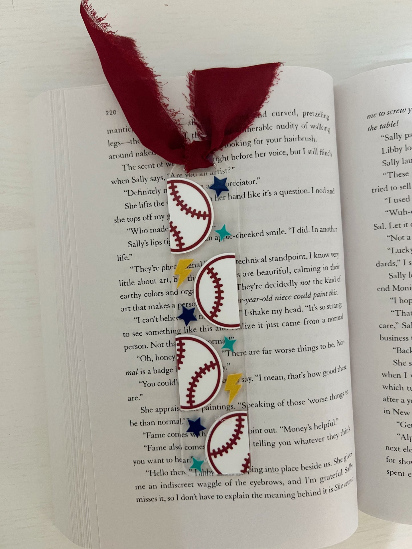 Baseball Acrylic Bookmark