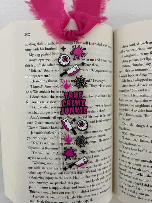 True Crime Junkie Acrylic Bookmark