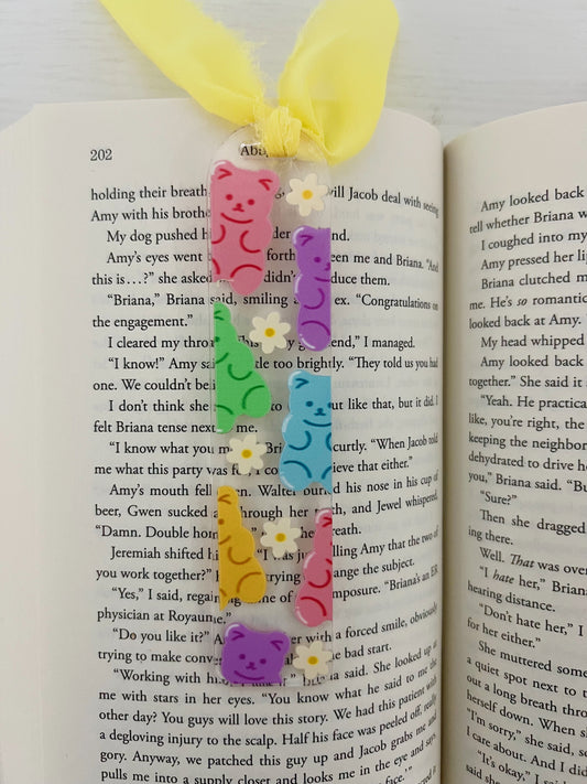 Colorful Gummy Bear Acrylic Bookmark