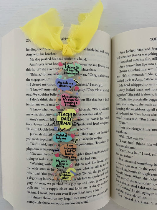 Teacher Affirmations Acrylic Bookmark