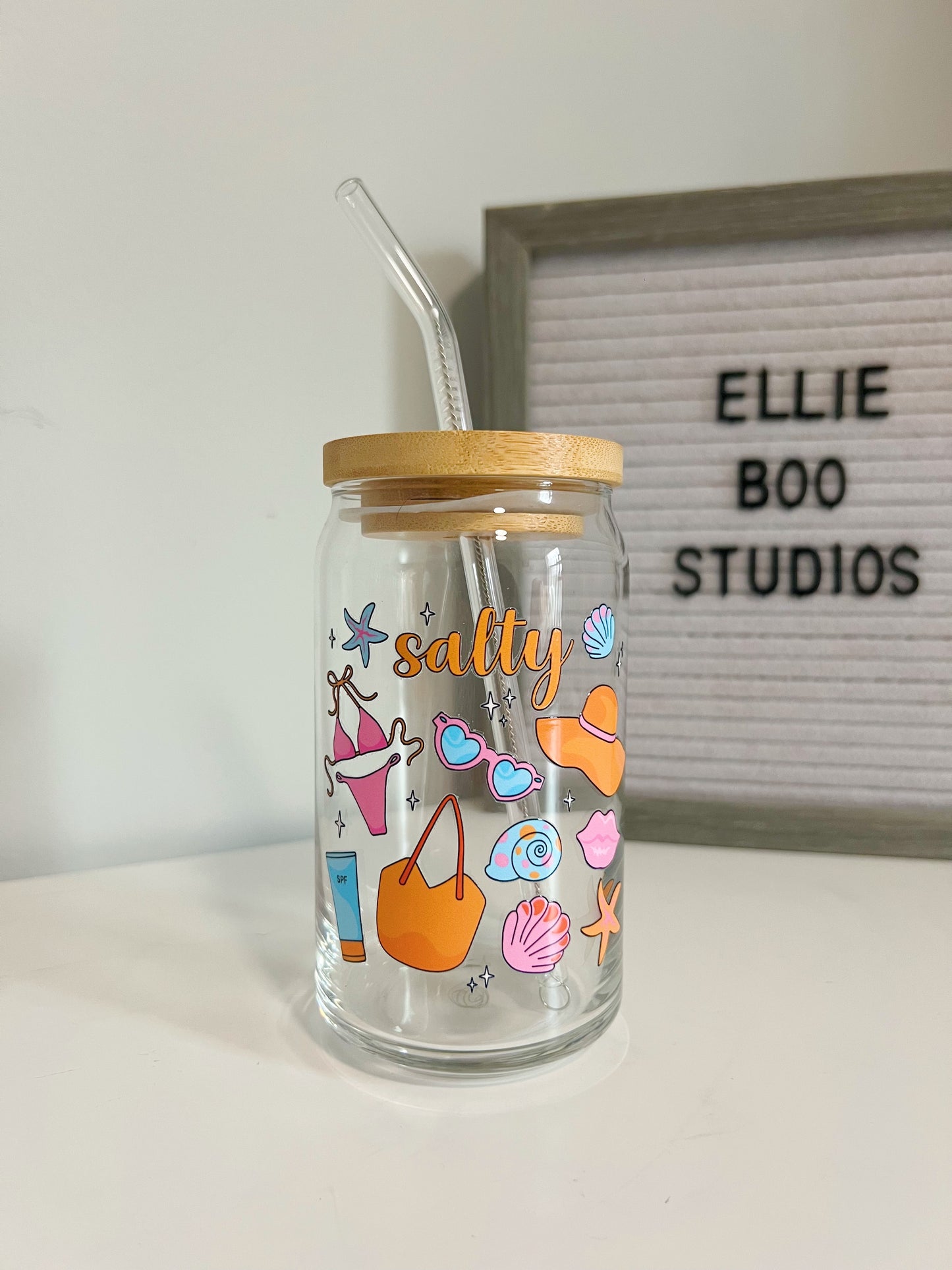 16oz Salty Glass Can Cup