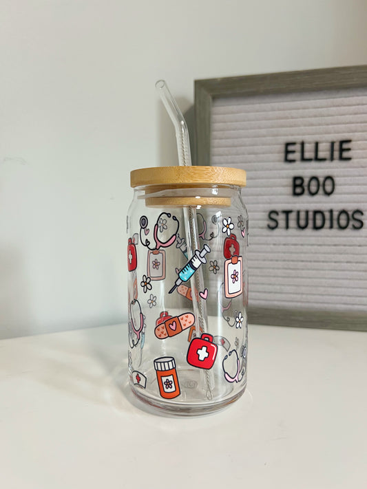 16oz Healthcare Glass Can Cup