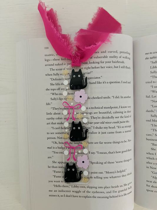 Kawaii Black Cat Acrylic Bookmark