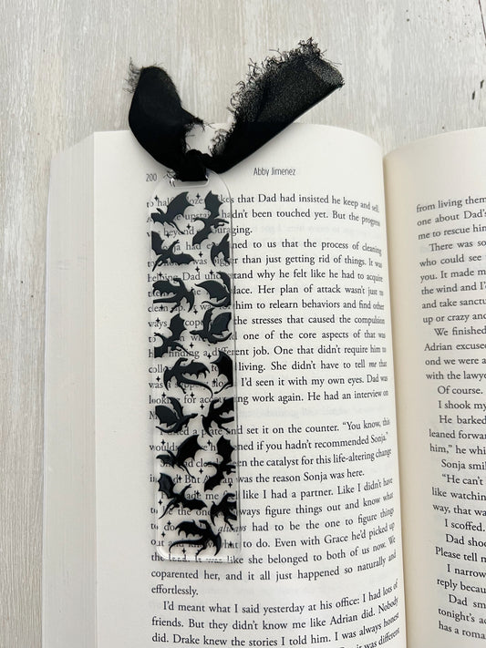 Black Dragon Acrylic Bookmark