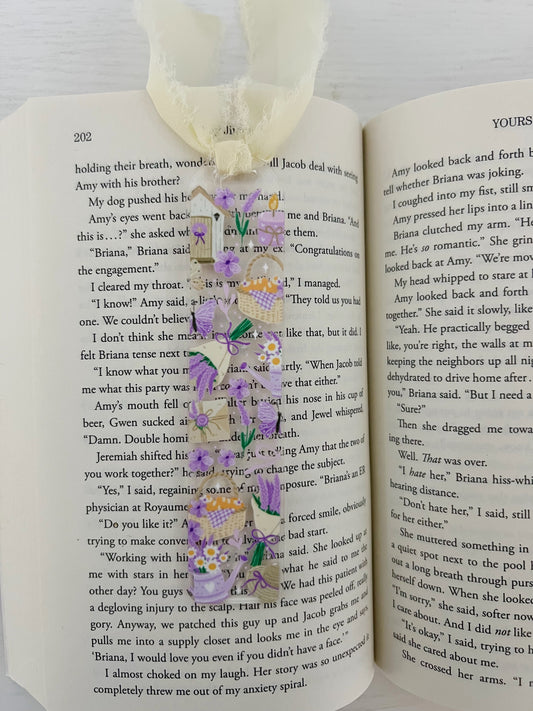 Lavender Picnic Acrylic Bookmark