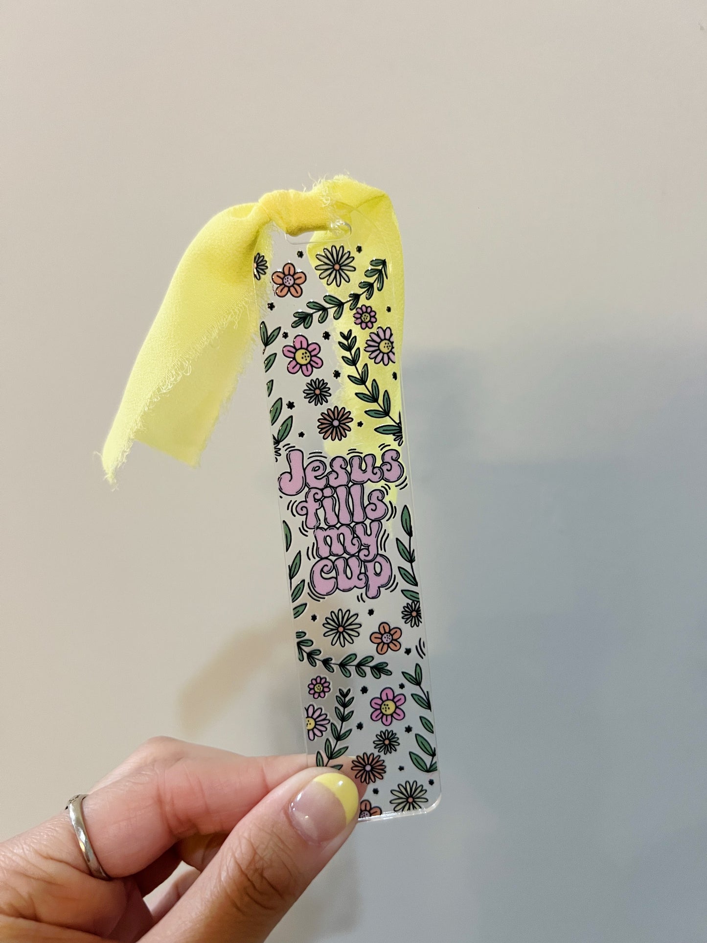 Jesus Fills My Cup Acrylic Bookmark