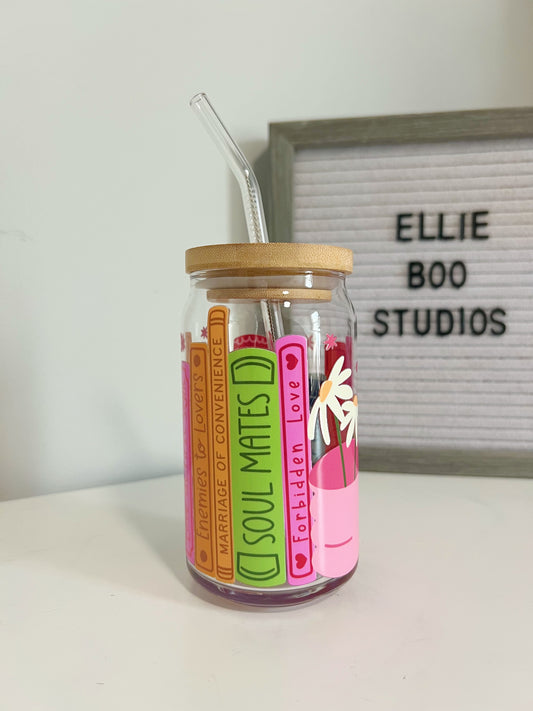 16oz Romance Tropes Glass Can Cup