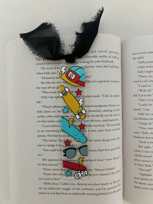 Skateboard Acrylic Bookmark