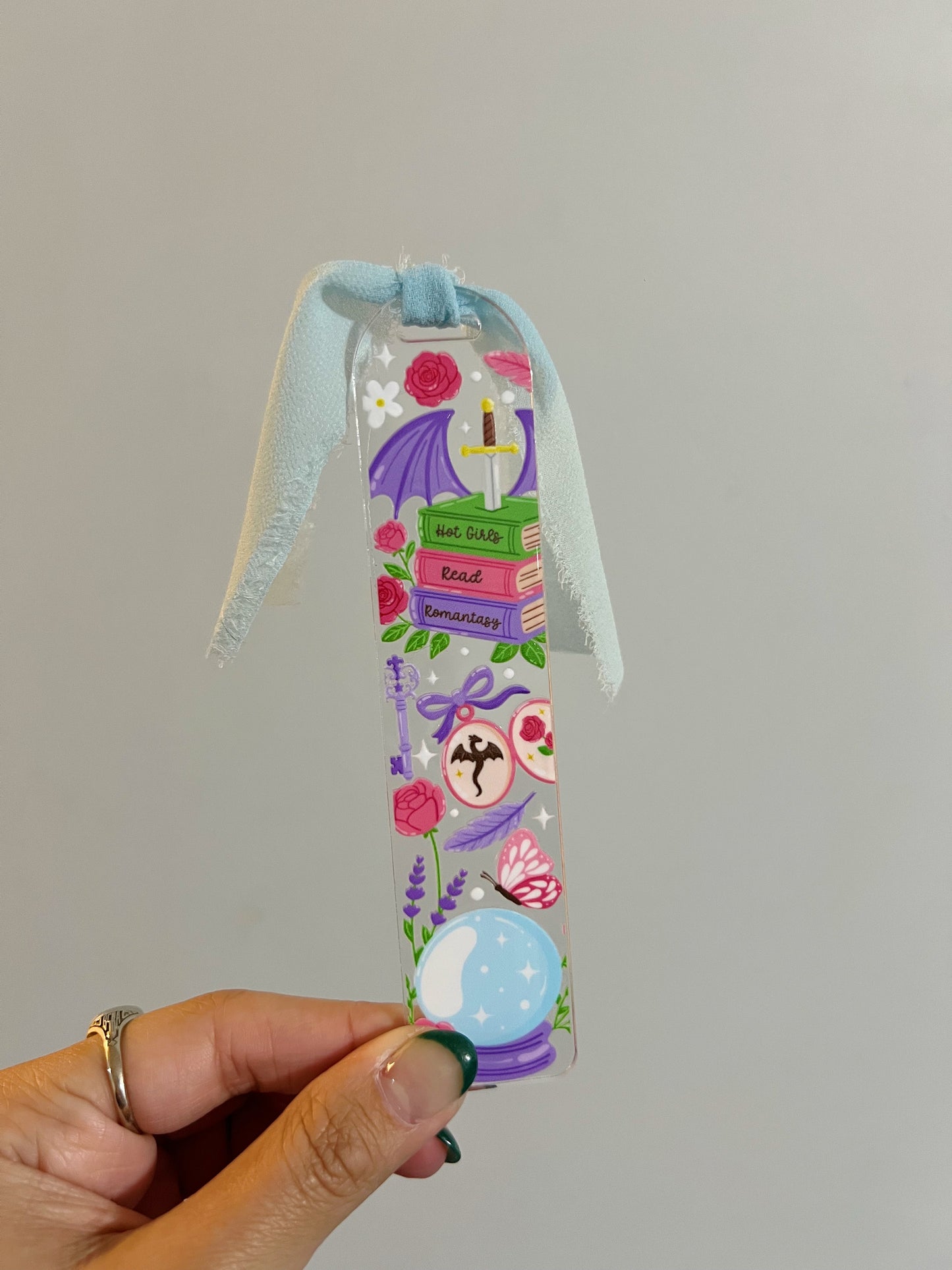 Hot Girls Read Romantasy Acrylic Bookmark