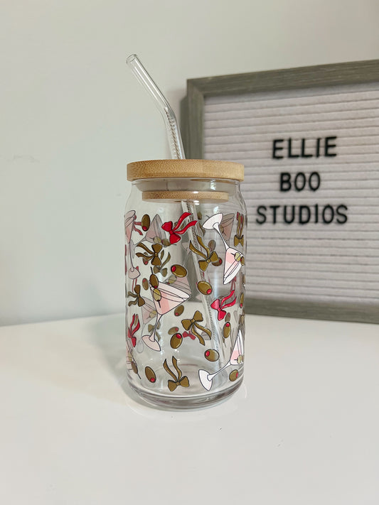 16oz Dirty Martinis Glass Can Cup