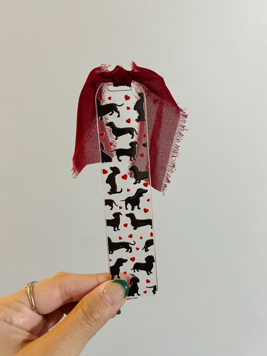 Dachshund Love Acrylic Bookmark