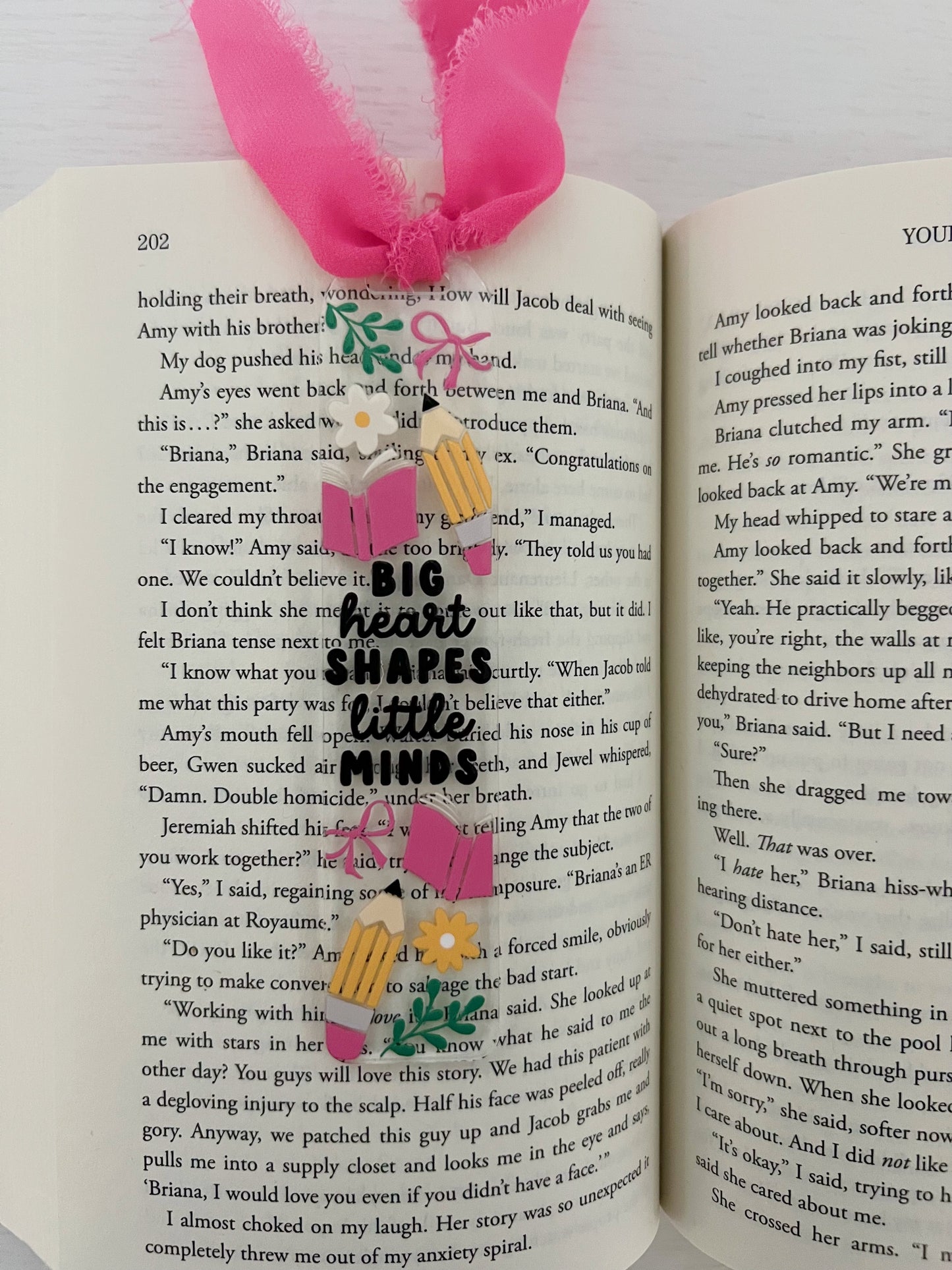 Big Heart Shapes Little Minds Acrylic Bookmark