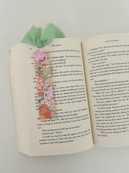 Floral Pickleball Acrylic Bookmark