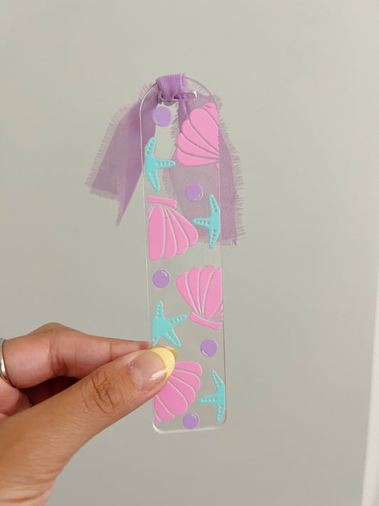 Pearls & Shells Acrylic Bookmark
