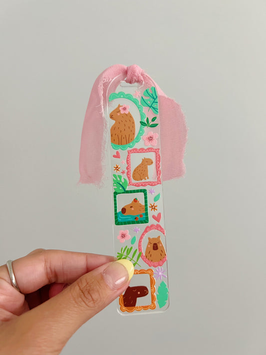 Cutie Capybaras Acrylic Bookmark
