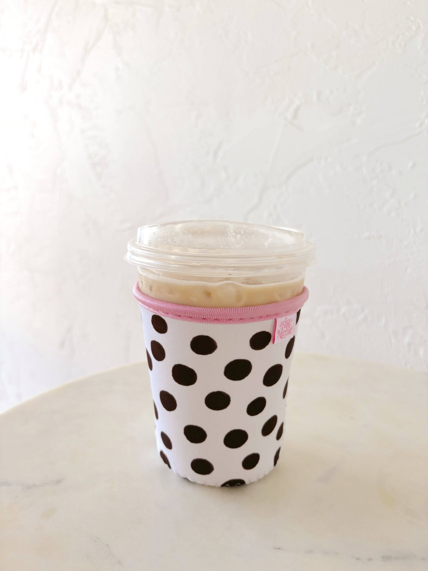 Brown Polka Dots Iced Drink Sleeve