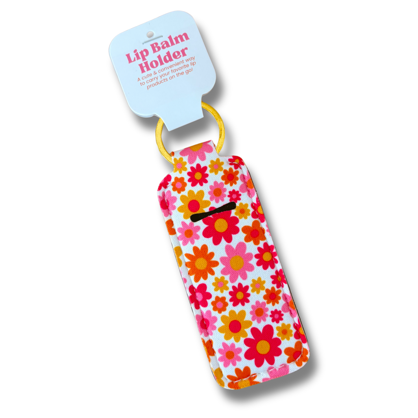 Fall Florals Lip Balm Keychain Holder