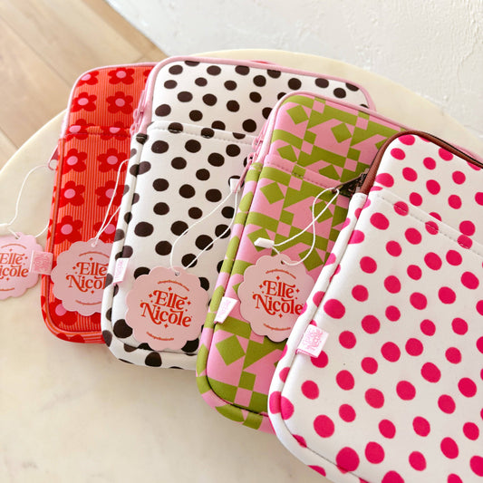 Brown Polka Dots E-reader / Tablet Sleeve