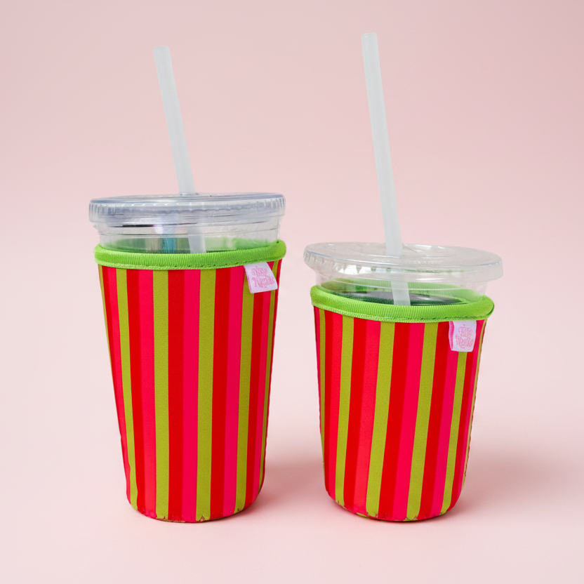 Holiday Stripes Iced Drink Sleeve